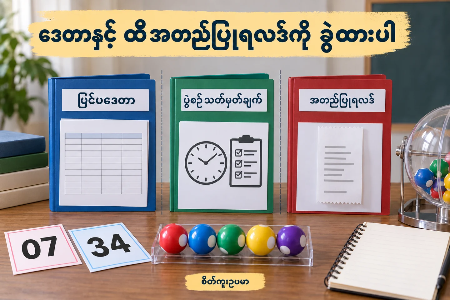 ရလဒ်ပို့စ်ကွာသည့်အခါ ရင်းမြစ်နှင့်ပွဲကို စစ်နည်း ကို ရှင်းပြသော စိတ်ကူးဥပမာပုံ။